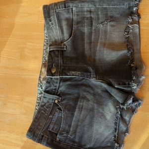 Paige distressed denim shorts